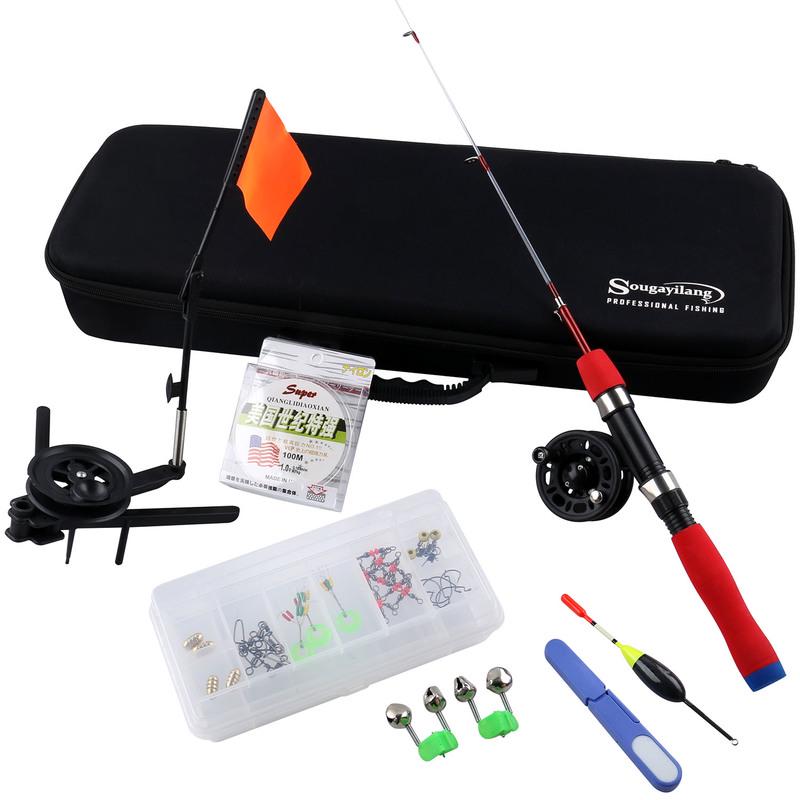 Набор удочек и катушек для зимней удочки и лески для зимней спортивной рыбалки на открытом воздухе, полный набор для рыбалки