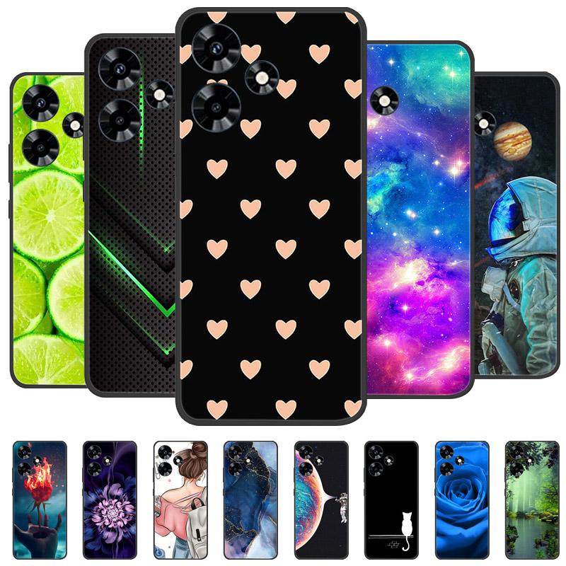 Чехол-бампер для Infinix Hot 30, для Infinix X6831, силиконовый, мягкий, с рисунком мрамора, черный, Full Protective