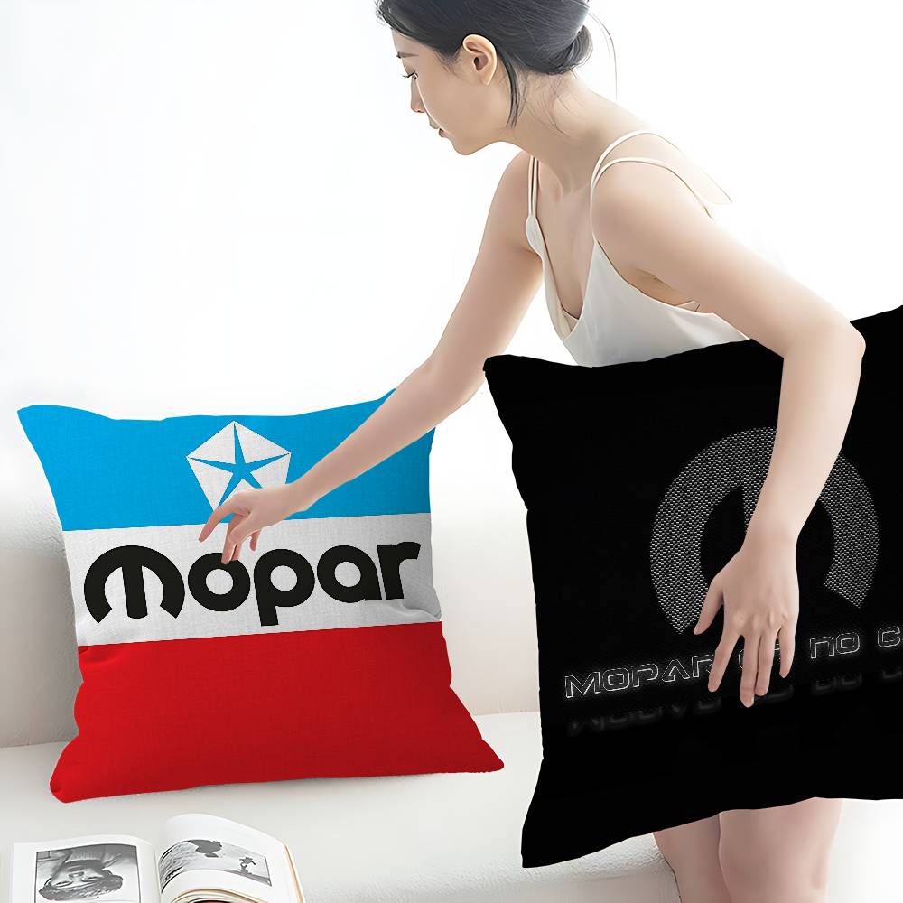 M-Mopar Pillow Covers Cartoon Sofa Decorative Home Double-Sided Printing Short Plush Cute Cushion Cover