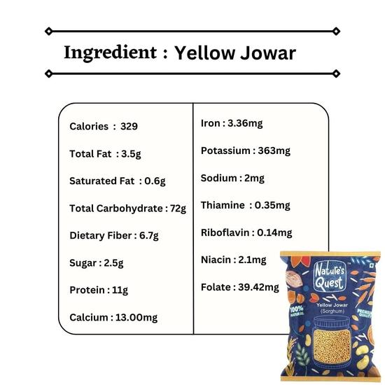 Nature's Quest Желтое сорго/Джовар/Джонна/джовари/джола/джуара/чола | - 900 Гм