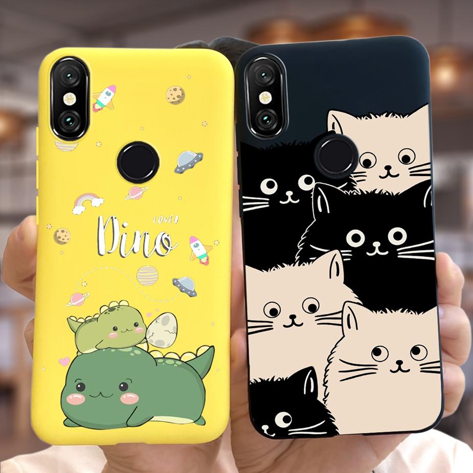 For Xiaomi Redmi 6 Pro Case Cute Dinosaur Cartoon Cover Soft Silicone Phone Case For Xiaomi Redmi Note 6 Pro Note6 Fundas Bumper