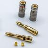 NOSTALSIC Banana Plug Красный Белый 24k Gold Easy Double Screw Совместимость с 12AWG для аудио частей + Набор, без пайки, с покрытием, установка,