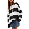 Autumn and Winter New Long Sleeved 1/4 Zipper Pullover with Split Color Block for Women's Sweaters and Hoodies
