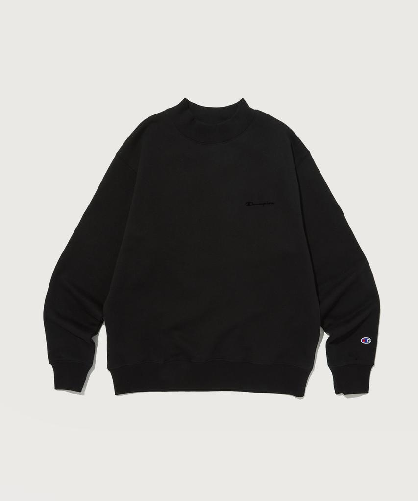 Champion Черная толстовка с высоким воротником и начесом