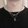 Titanium Steel Necklace Niche Design Dual -Layer Stack Wearing Clavicle Chain