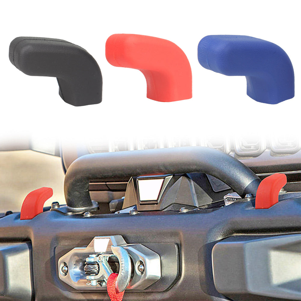 2PCS Front Bumper Tow Hook Cover For Jeep Wrangler JK JL Gladiator JT 2007-2024 Silicone Hook Cushion Protector Car Accessories