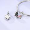 925 Silver Pink Bowknot Charms Beads Fit Original Bracelet Pendants Dangle Diy Jewelry Gift Charm For Women