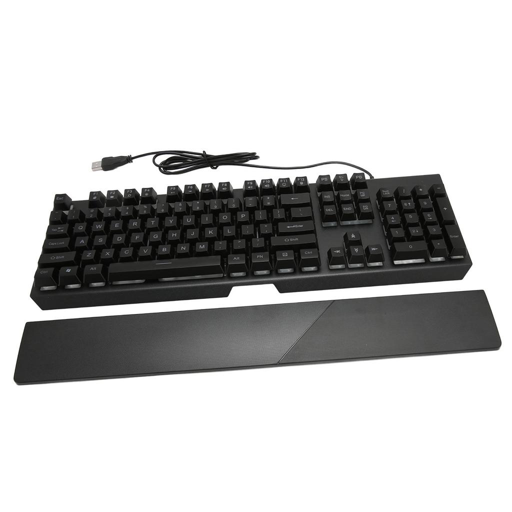Проводная клавиатура Механическая игровая клавиатура со съемной подставкой для запястий для дома, общежития, интернет-кафе