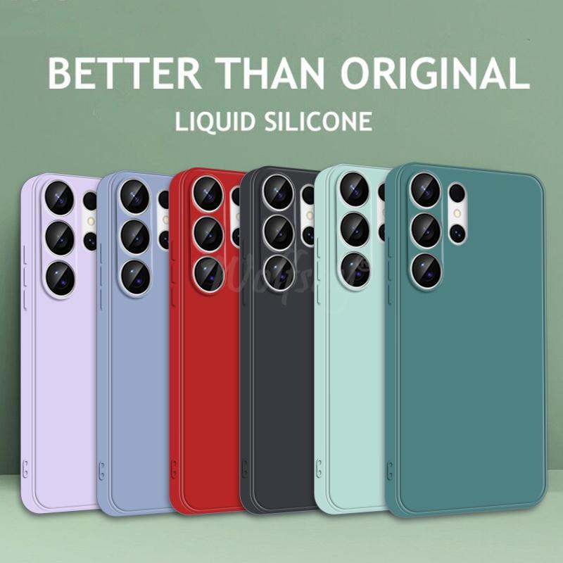 Чехол для Samsung Galaxy S26 Ultra Жидкий силикон Однотонная резина Funda Чехол для Samsung S26 Ultra Защитная крышка для телефона Чехол S26 Ultra