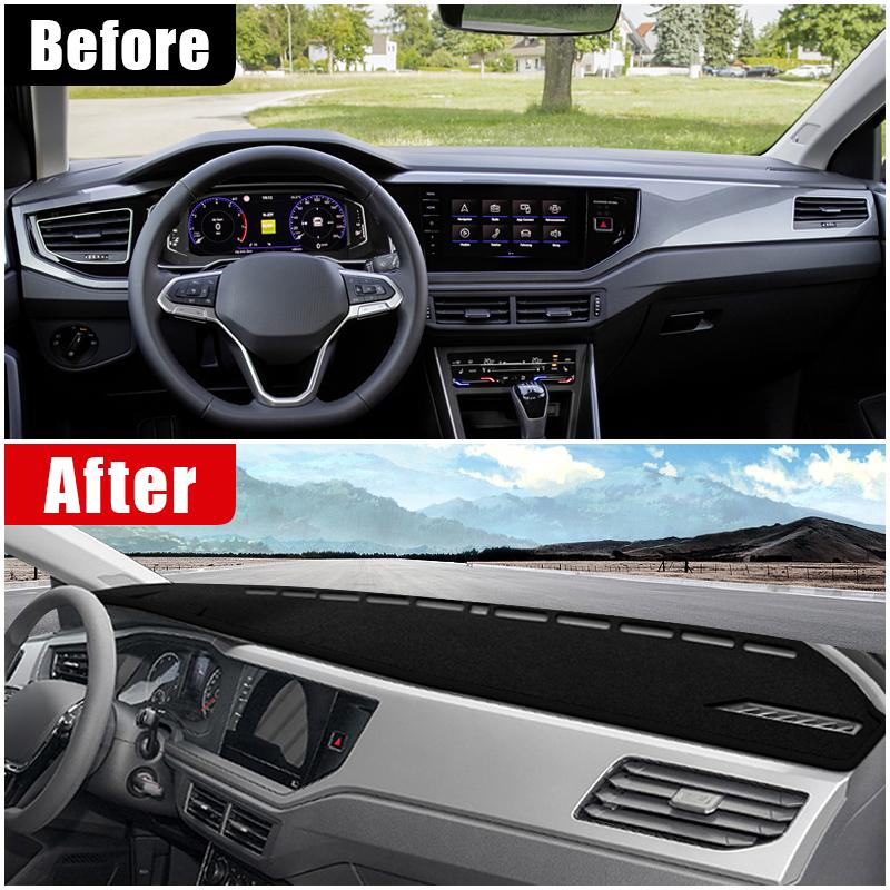 Для Volkswagen VW Polo AW1 BZ1 2017 2018 2019 2020 2021 2022 2023 чехол на приборную панель автомобиля избегайте света анти-УФ ковер нескользящий коврик