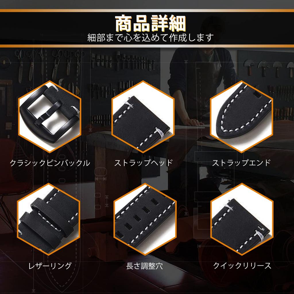 Ремешок для часов LuFiYa, 18 мм, 20 мм, 22 мм, ремешок из натуральной кожи, деловой стиль, регулируемый размер, застежка из нержавеющей стали, унисекс, сменный ремешок (20мм,