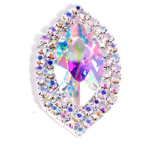 Золотая основа с серебряным основанием, стеклянная капля воды, овальный конский глаз, корсаж, брошь, пряжка, аксессуары для одежды своими руками