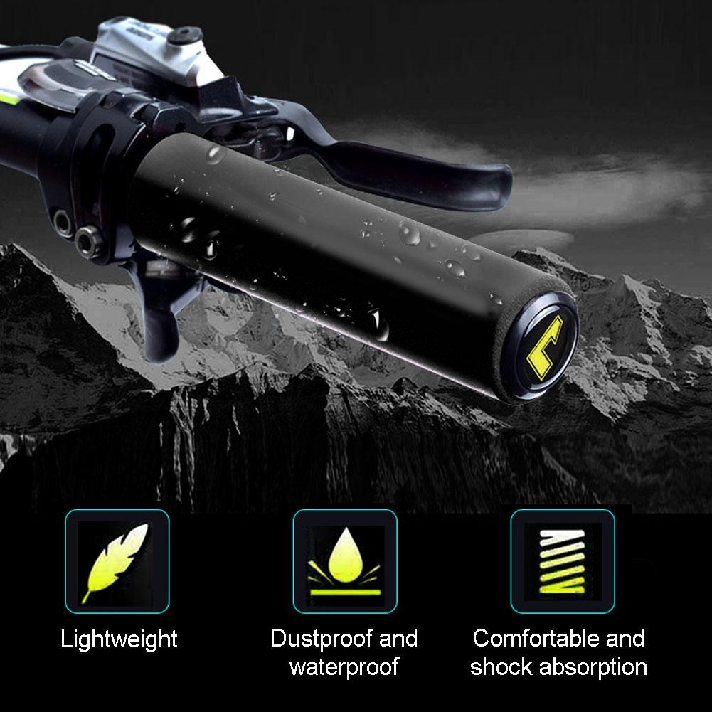 A Pair Silica Gel Shock Absorption Anti Skid Bike Handlebar Cover Bicycle Accessory(Black )