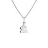 Children's Pendant - LÉA &; ARTHUR - RABBIT Motif - 375 White Gold - Hypoallergenic Jewelry - Gift Bag