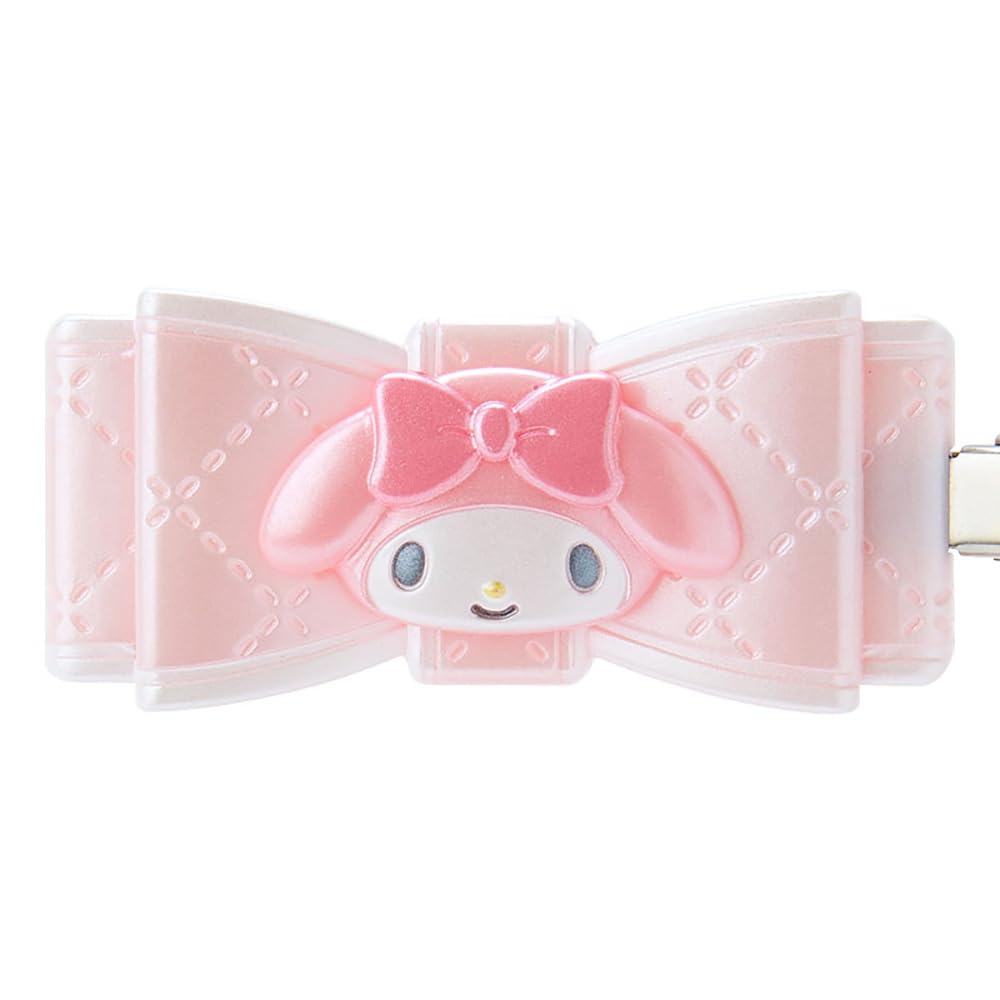 Sanrio Стеганая заколка-клипса с лентой My Melody для челки, 2,5 x 5,5 x 0,7 см, Персонаж, 027120