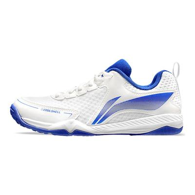 Кроссовки для настольного тенниса Li Ning, удобные, простые, с амортизацией, дышащие, нескользящие, низкие, кроссовки унисекс, белые, синие APTU005-1