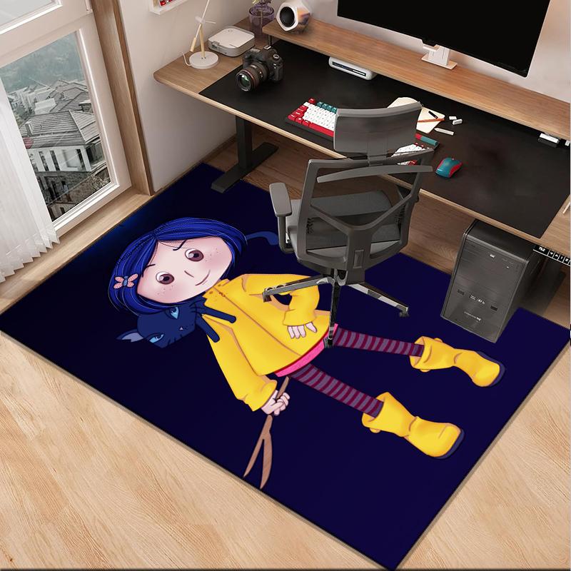 Moonlit Mystery Cora-line Office Rug Chair Mat, Game Carpet, Suitable for Front Door, Bedroom, Living Room, Desk, Holiday Gift