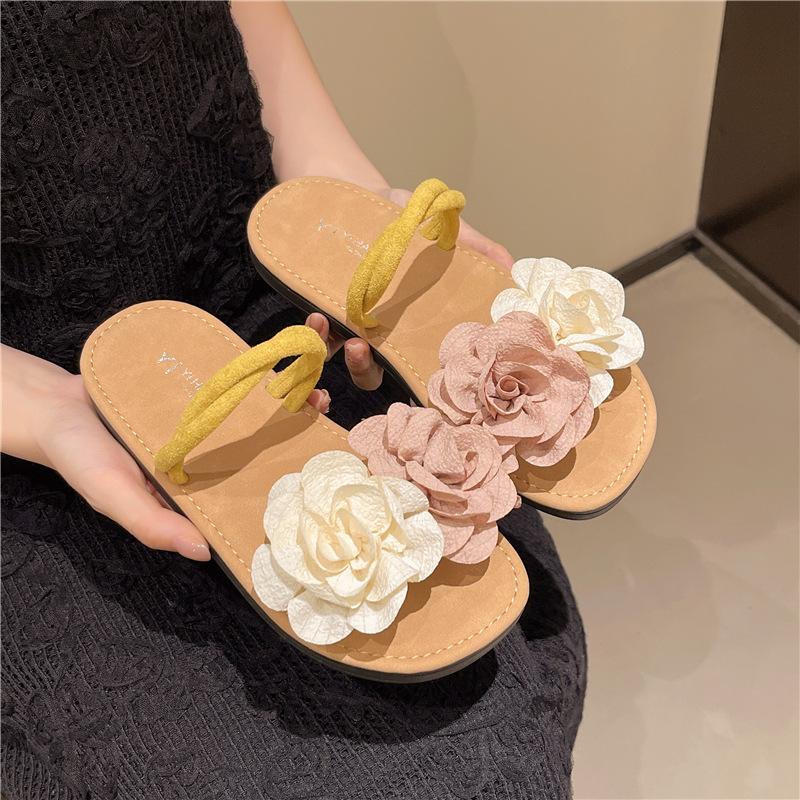 Летняя модная обувь, удобные и износостойкие тапочки на одно плечо и легкие тапочки на плоской подошве для домашнего использования