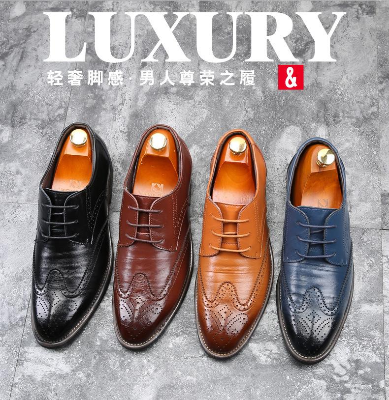 2025 Мужские туфли для платья Удобные износостойкие Формальные туфли Кожа Роскошная мода Обувь для жениха Свадебная обувь Мужские туфли Оксфорды Платье