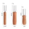 Wood Handle Corn Holders Anti Scalding Barbecue Needle Durable Barbecue Fork