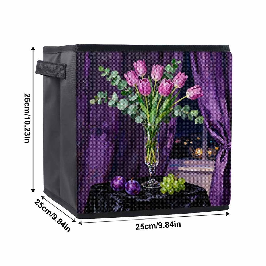 Корзина для хранения алмазной живописи 5D, Цветок, Полная круглая выкладка, Мозаика, Алмазная вышивка, Вера в сердце, Наборы для вышивания крестом, Домашний декор, Домашний декор