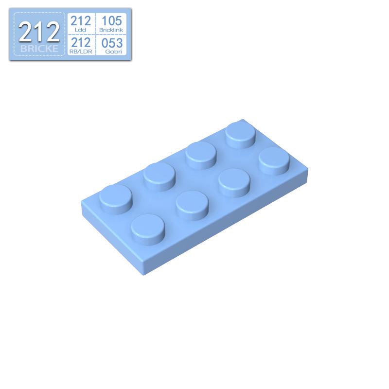 BRICKE 2x4 Compatible Building Plates for LEGO 3020 MOC Parts - Small Thin Bricks