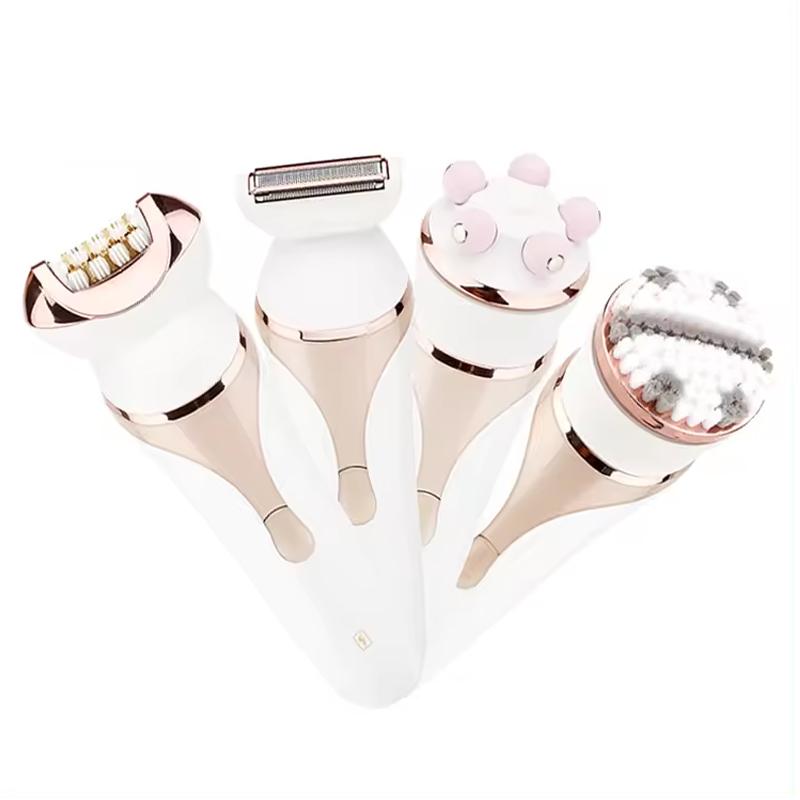 Многофункциональная женская бритва 4 в 1, домашний электрический эпилятор, щетка для лица, эпилятор, устройство для очищения лица