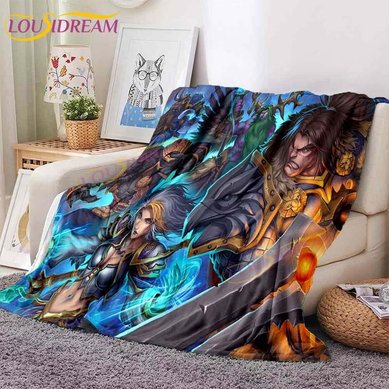 Одеяла World of Warcraft, классические игровые одеяла, одеяла с художественным принтом, фланелевые одеяла для кровати, дивана, вечеринки, детский подарок для взрослых