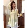 Ice Silk Pajamas Women's Style Lapel Spring and Summer Long Sleeve Home Suit