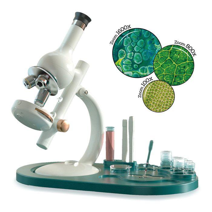 Canal Toys - So Science - Microscope édition labo avec grossissement jusqu'à 1600x, filtre RGB et support téléphone - COS 004