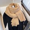 Korean Autumn and Winter New Classic Solid Color Warm Scarf, Fashionable Cashmere Thickened Student Versatile Shawl