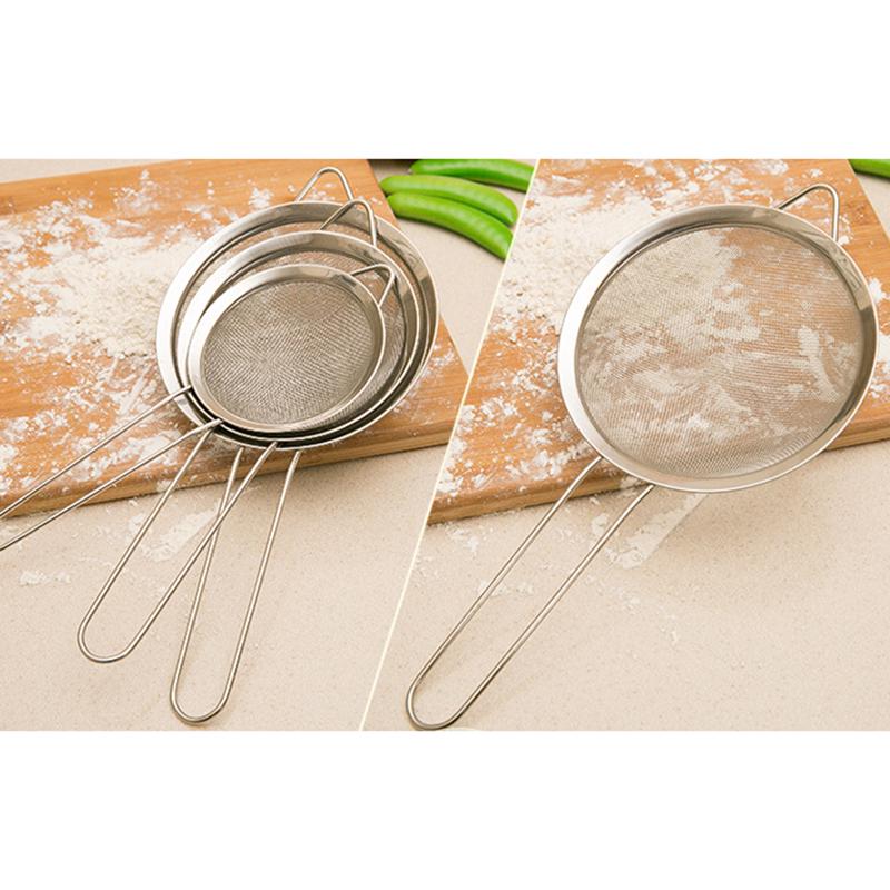 Wire Fine Mesh High Quality Stainless Steel 1PC Strainer Sieve Kitchen Tools 8Sizes Oil Strainer DIY Colanders Flour Sifter Beads