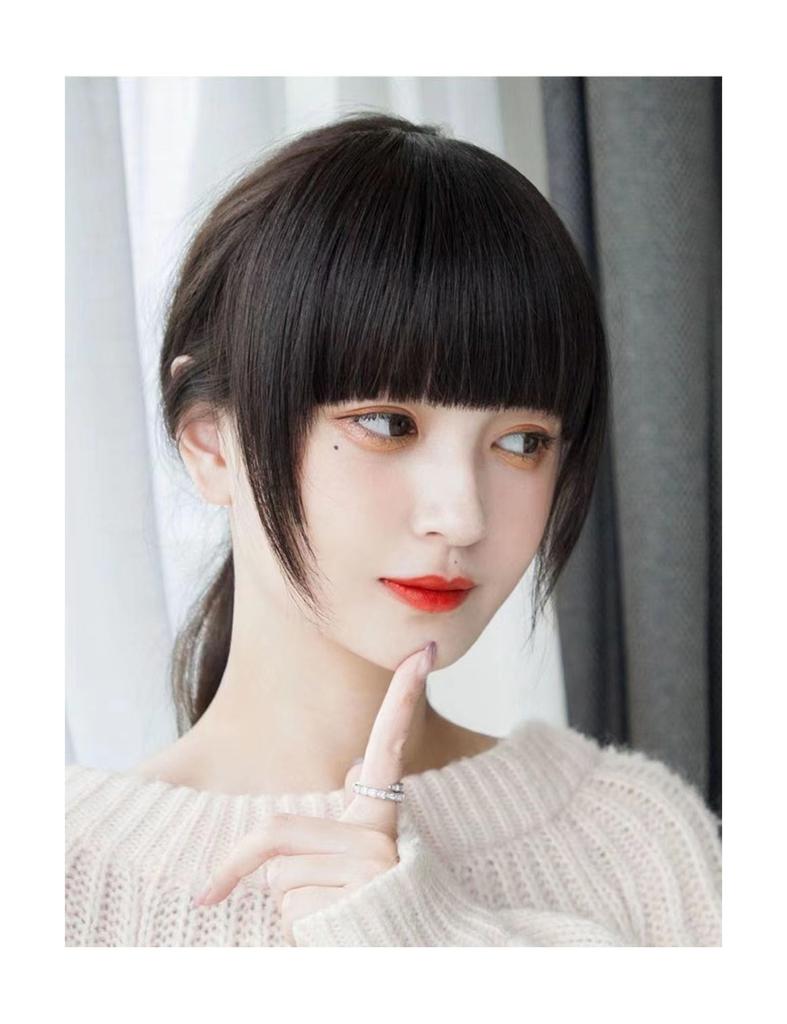 GFun Bangs Super Double Hair Small Fully Partial Point Site Темно-коричневый парик, полный, густые, объемные, для лица, натуральные, уложенные вручную, парик, парик, маскировка,