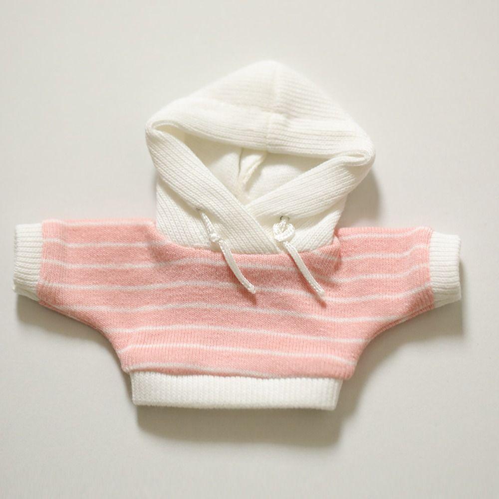 Solid Color 12cm Plush Doll Clothes Stripe No Attributes Doll Clothes  Doll Accessories