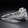 8 Hearts 8 Arrows Zircon Rings for Women Elegant Silver Jewelry Fashion Accessories