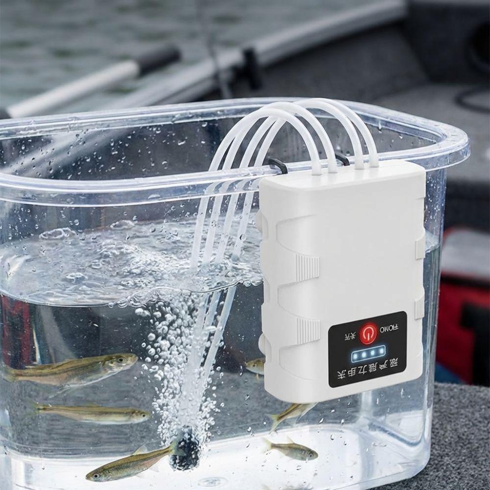 High Air Flow Fish Tank Air Pump USB Rechargeable Aquarium Aerator Aquarium Oxygen Pump Fishing