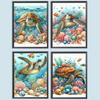 5D DIY Полный квадратный сверло Алмазная картина Морская черепаха Комплект Домашний Декор Искусство