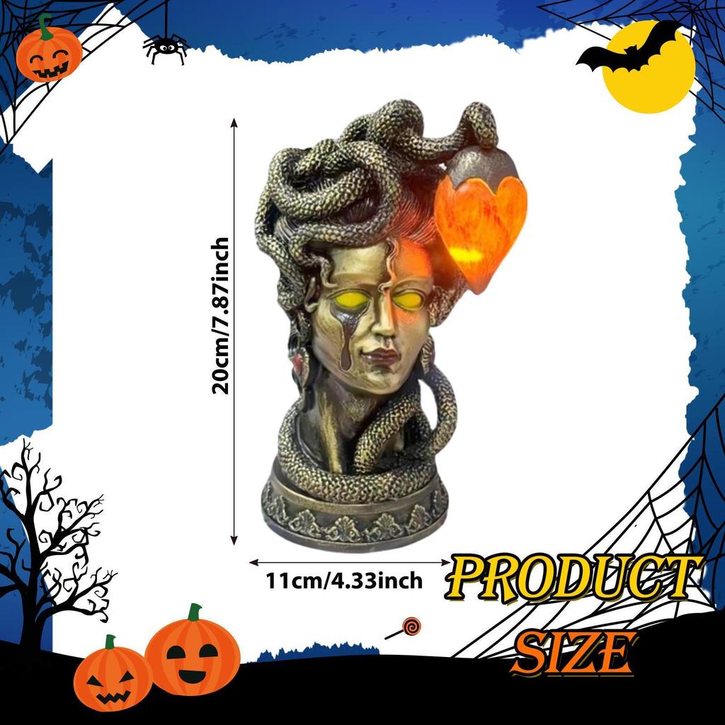 Figurine Table Lamp Decor Creative Convenient Creepy Versatile Light Sculpture for Entrance