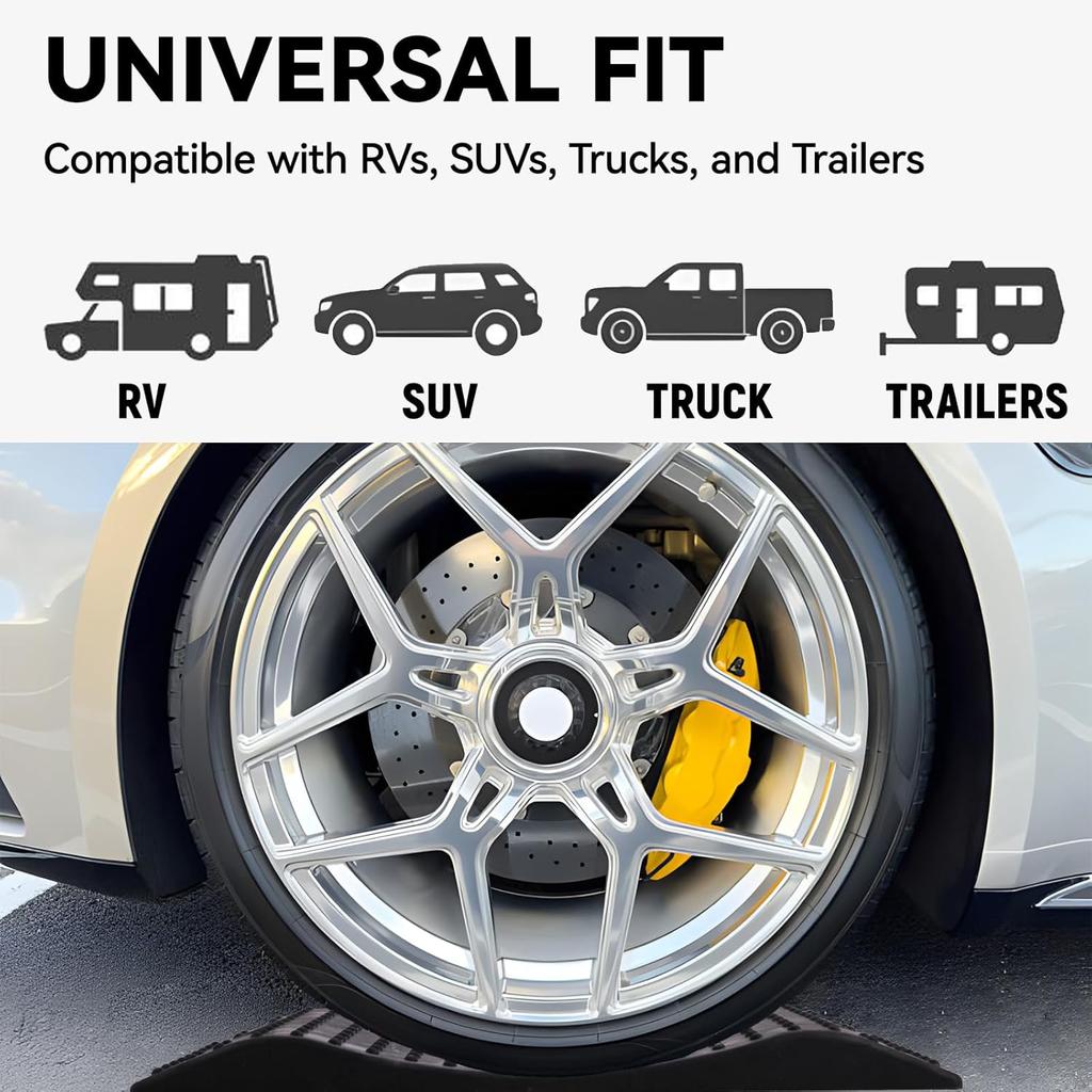 Пандусы для защиты шин, комплект из 4 штук, 60000 фунтов, сверхпрочная нескользящая резина, легко переносить