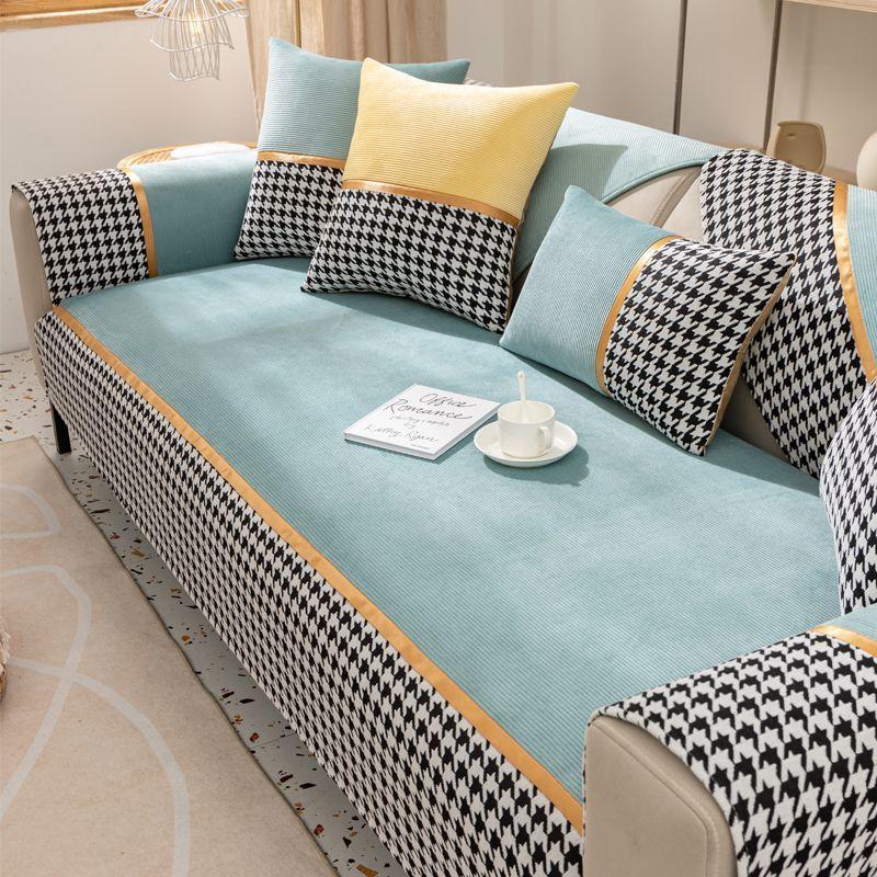 Подушка для дивана «Тысяча птиц», Универсальный вельветовый нескользящий чехол для дивана на четыре сезона, Подушка для сиденья в скандинавском стиле