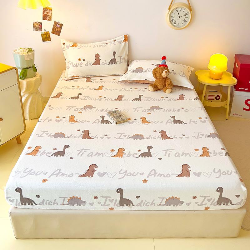 Простыня в мультяшном стиле, бархатное покрывало 120x200, зимняя простыня на резинке, приятная для кожи, простыни из постельного белья, драпа де литр (Нет наволочки)
