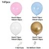 Baby Shower Decorations Macaron White Pink Blue Gold Balloon Arch Kit Wedding Birthday Boy Or Girl Gender Reveal Party