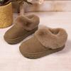 Мода 2025 Новые Теплые Модные Ботинки Женские Зимние На Плоской Подошве Легкие Туфли Короткий Плюшевый Мех До Щиколотки Снежные Ботинки Повседневная Обувь Спортивные Замшевые Ботинки