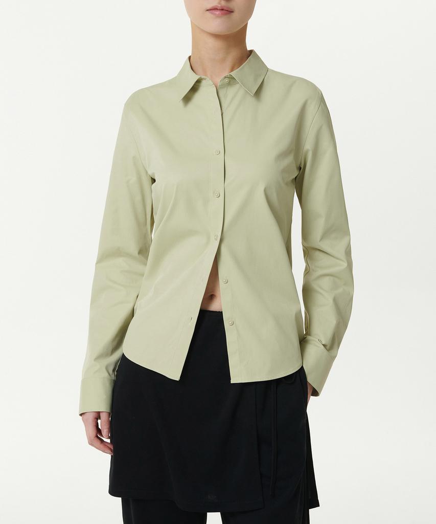 MUSINSA STANDARD WOMAN Women'S Slim Fit Shirt [Pale Green]