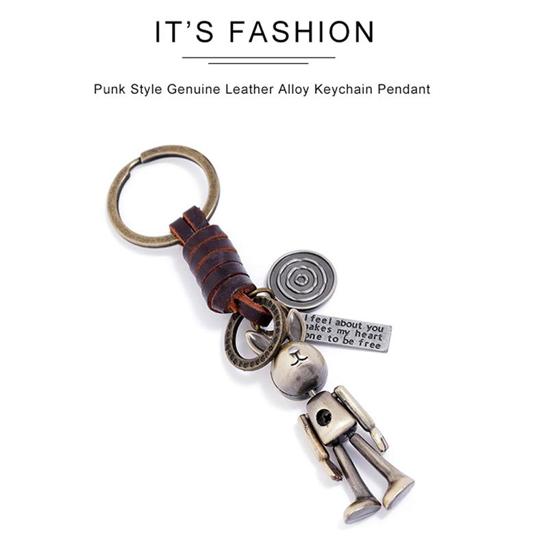 Винтажный бронзовый рюкзак с гравировкой в виде робота, автомобильный брелок, аксессуары, модный подарок