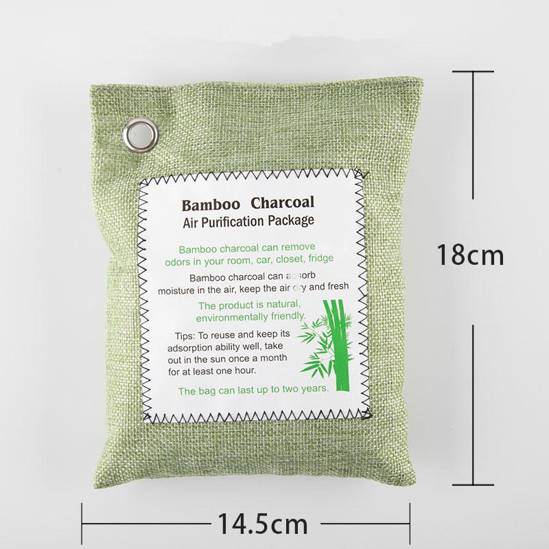 Activated Charcoal Bags 200G Car Air Dehumidifier Bamboo Activated Charcoal Air Freshener For Home Car Pets Bathroom Basement