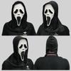 Screaming Horror White Mask Masquerade Skull Ghost Hood Halloween Party Spoof Props
