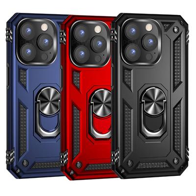 Противоударный защитный чехол-бампер для iPhone 15 14 Plus 13 12 11 Pro XR XS Max X 7 8 6 SE, держатель для пальцев, магнитная металлическая крышка-кольцо