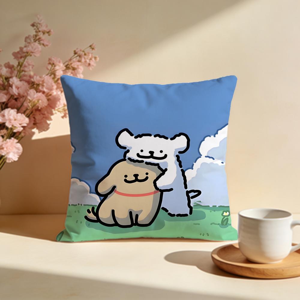 Hot LLine Puppier Cushion Cover Stylish Washable Pillow Cover Ideal for Couch Bedroom Car Decoration