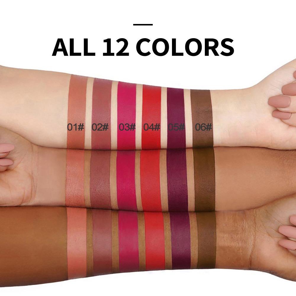 HANDAIYAN Mattic Mist Velvet 12-цветная жидкая губная помада